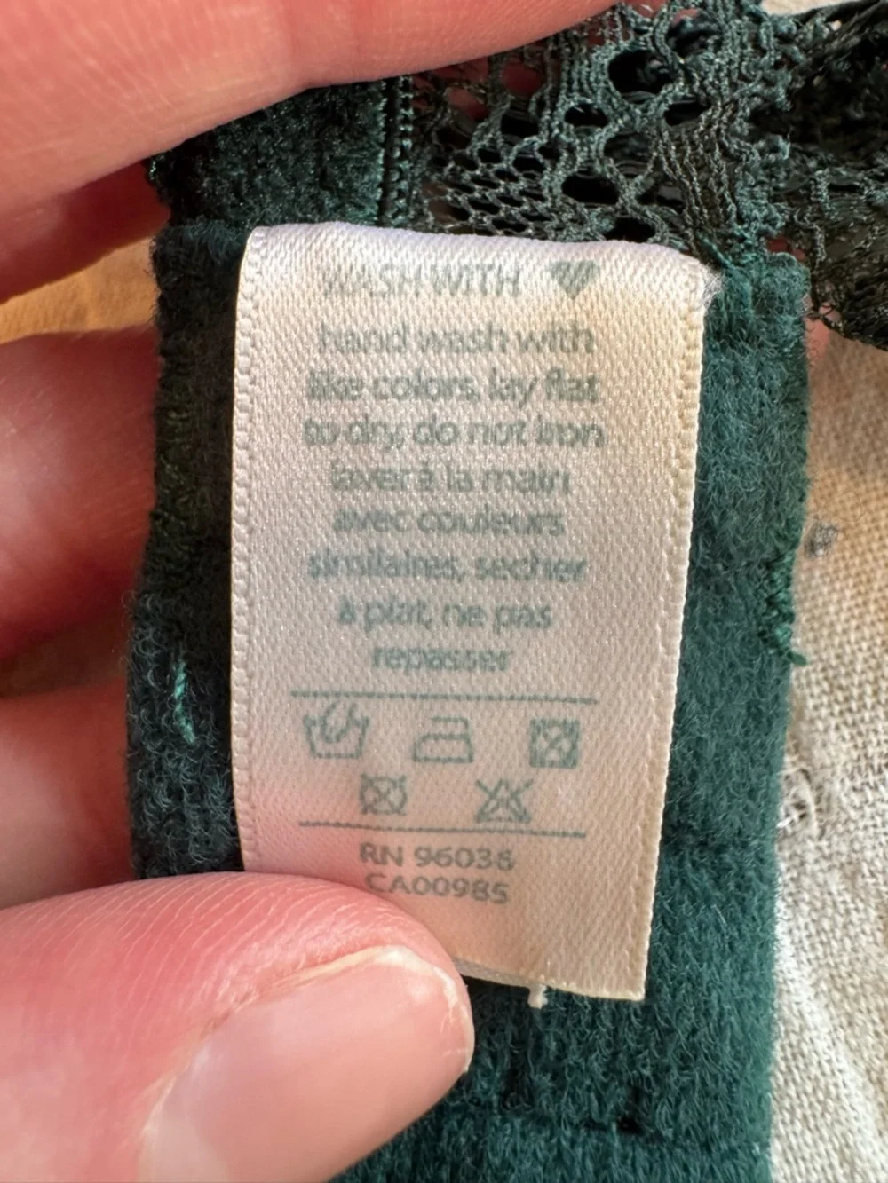 Eberjey Emerald Green Lace Bralette Triangle Bra M